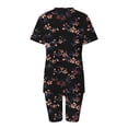 thumbnail image 3 of Blusas para las Mujeres Casual Impreso Cuello en V Manga Corta Blusa Pantalones Cortos, Conjuntos de Ropa para las Mujeres, 3 of 5