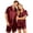 Wine&02#0622M, variant on Garbnen Silk Couple Pajamas Matching Sets 2 Piece Short Sleeve Button Down Sleepwear Pjs Shorts Set Soft Mens Loungewear Set Green S