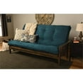 thumbnail image 2 of Pemberly Row Queen Futon with Fabric Mattress in Navy Blue and Walnut, 2 of 3