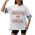 thumbnail image 3 of Women's Gameday Couture White Charleston Cougars Iconic Oversized Fashion Jersey, 3 of 5