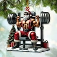 thumbnail image 6 of Lilixerw Fitness Muscle Santa Claus Acrylic Ornament,Double-Sided Printed Funny Christmas Tree Hanging Decor for Gym,Xmas Party Decoration,3.1 inch, 6 of 6