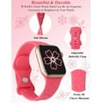 thumbnail image 7 of Wearlizer Floral Embossed Band Compatible with Apple Watch Band 38mm 40mm 41mm 42mm 44mm 45mm 49mm Women, Cute Cherry Blossoms Sport Replacement Strap for iWatch Series 9 8 7 6 5 4 3 2 1 SE Ultra 1 2, 7 of 7