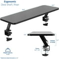 thumbnail image 2 of VIVO Black Clamp-on Small 26 inch Ergonomic Desk Shelf, Single Computer Monitor Stand Riser - Desk Organizer Holds 1 Screen or Laptop STAND-SHELF24B-24" wide, 2 of 5