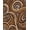 Brown, Pattern 7, variant on ODIKA 4'x6' Machine Washable Non-Slip Area Rug, Modern Abstract with Flowing Shapes in Green and Teal Tones High Traffic Rug, Green, 81196
