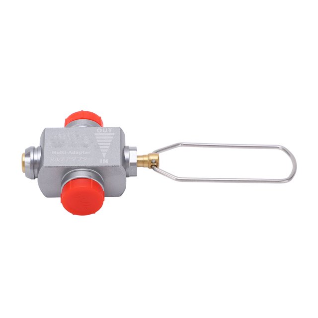 Adaptador de recarga de gas Mecanizado preciso Protección múltiple Ahorro de gas de aleación de aluminio con 8 anillos de sellado para acampar
