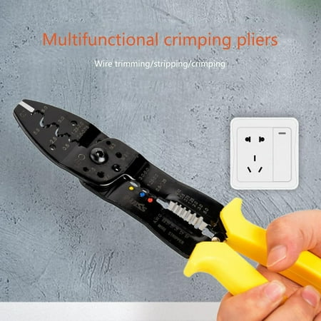 

Heavy Duty Ultimate Professional Wire Cutter and Crimper Tool - The Must-Have Addition to Your Toolbox! Superior Decrustation Pliers for Precise Crimping Repairing and Stripping of Cabl