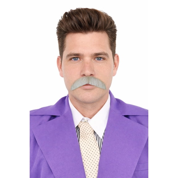 HPO Adult Men's Human Hair Mustache Cosplay Facial Hair