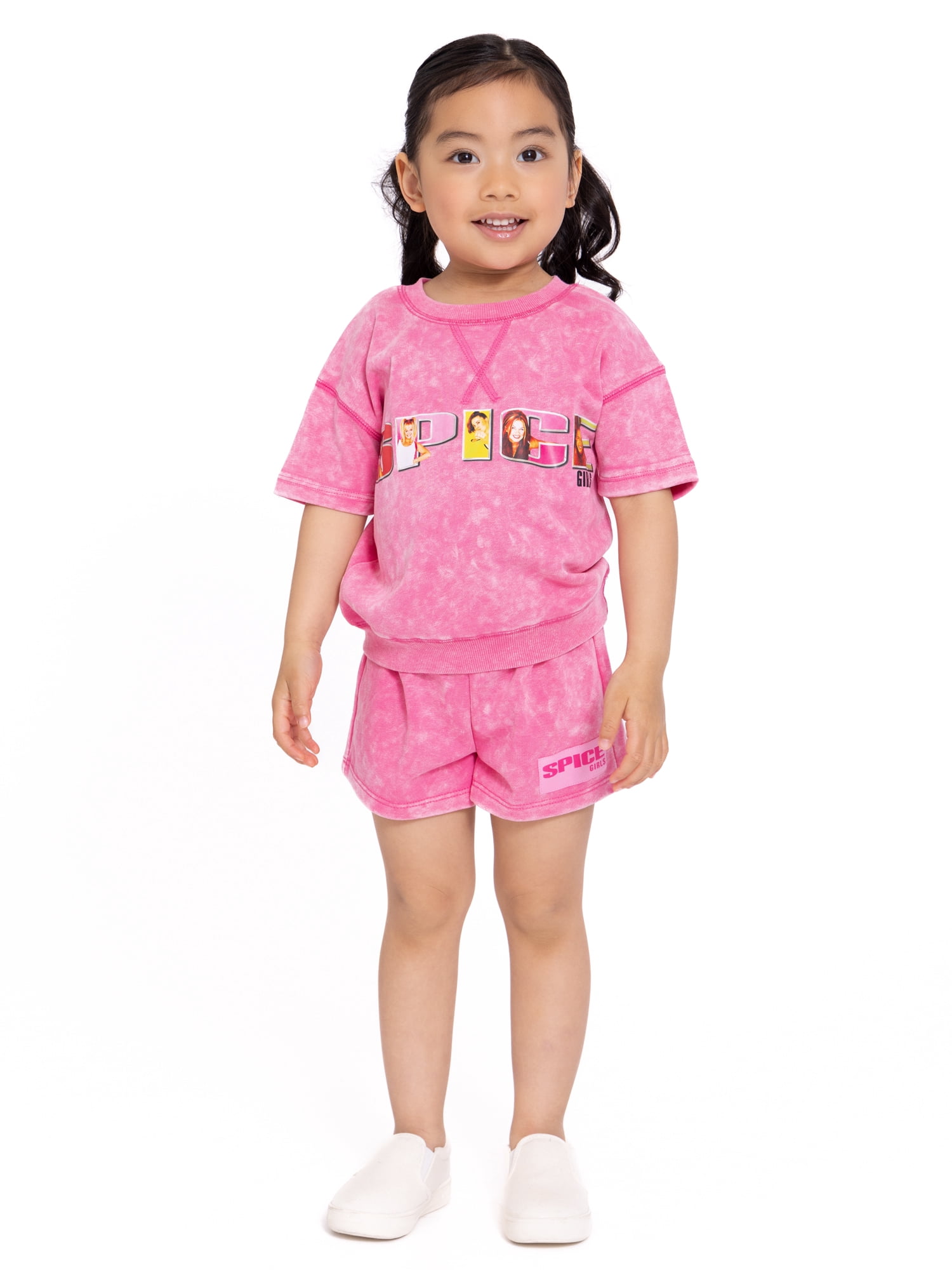 Spice Girls Toddler Girls Short-Sleeve Sweatshirt and Shorts Set, 2-Piece, Sizes 12M-5T