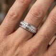 thumbnail image 4 of Pompeii 1/2 Ct Mens Diamond Wedding Ring With Bead Accent High Polished 10k White Gold, 4 of 4