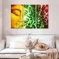 thumbnail image 2 of Elephant Stock Flower And Buddha Wall Art - Horizontal Multi Panel Canvas - Living Room Wall Decor - People Multi Panel - Orange And Green Decor - 50" x 32", 2 of 8