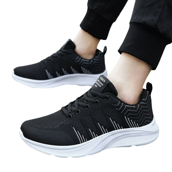 Mens Running Walking Tennis Shoes Mesh Lighweight Breathable Athletic Fitness Workout Golf Driving Work Sneakers