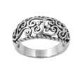 thumbnail image 1 of 925 Sterling Silver Infinity Op Art Filigree Ring Size 5, 1 of 2