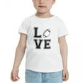 thumbnail image 2 of Football Love Cute Toddler T-Shirts for Boys Girls (White, Youth L), 2 of 5