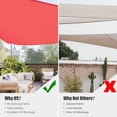 thumbnail image 5 of Yescom 22Ft Triangle Sun Shade Sail Canopy UV Block Commercial Carpark Pool Camping Playground Outdoor Watermelon Red, 5 of 12