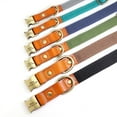 thumbnail image 3 of Didog Personalized Nylon & Leather Dog Collar Brass Buckle Name Engraved Custom S M L, 3 of 9