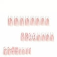 thumbnail image 6 of Fofosbeauty 24pcs Press on Nails Tips, Coffin Acrylic Nails, Flowers Cute French Pink, 6 of 9