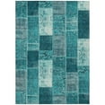 thumbnail image 2 of Addison Rugs Chantille Indoor/Outdoor Traditional Patchwork Teal Washable Rectangle Rug, 2'6" x 3'10", 2 of 6