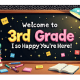 thumbnail image 3 of LUUFILx Welcome to 3rd Grade Backdrop Banner Classroom Decoration for School Entrance Photo Background Teacher Appreciation Event Supplies, 3 of 7