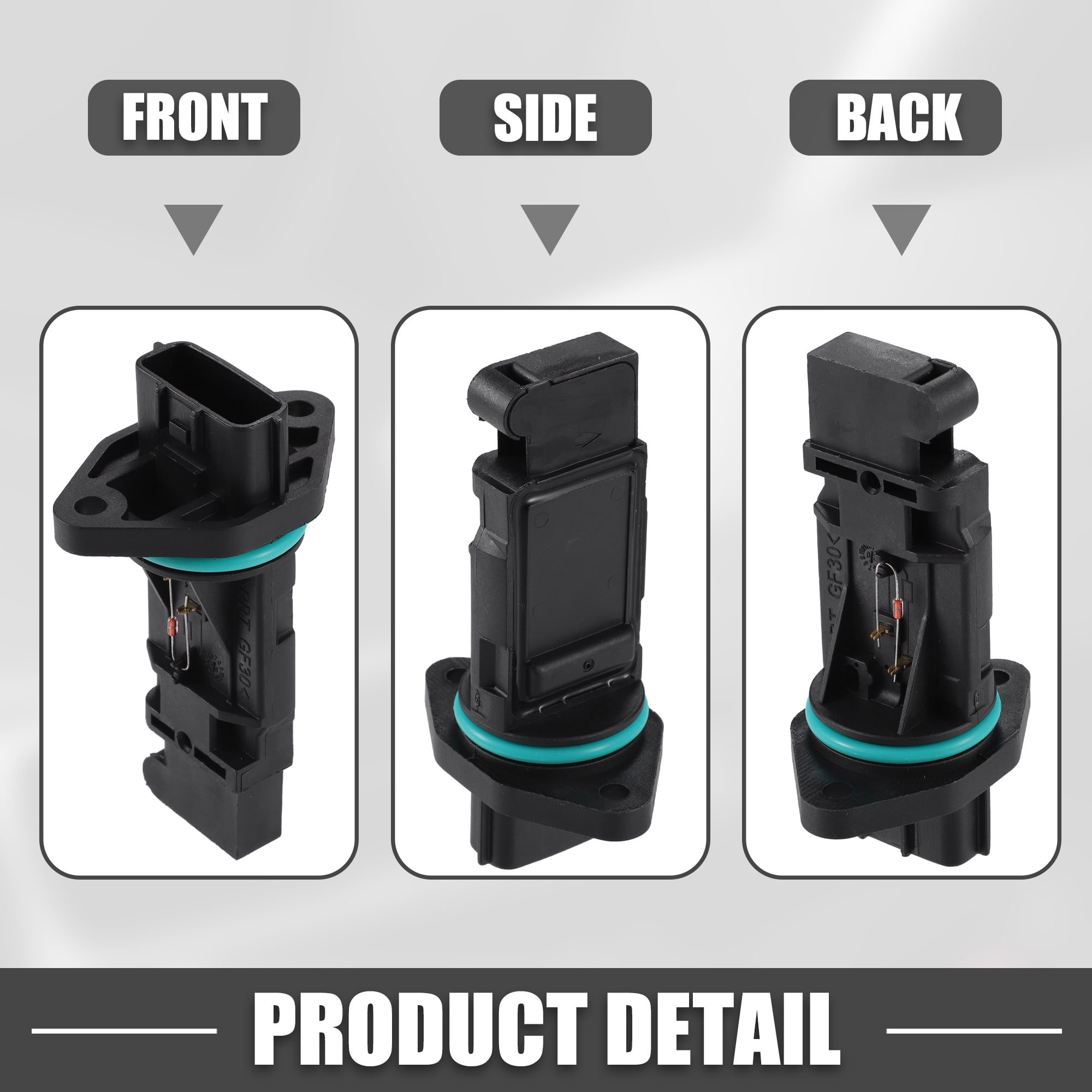 MAF Sensor No.22680-AM600/22680AM600 MAF Mass Air Flow Sensor for Nissan Maxima 3.5L 2002-2003 Black
