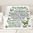 thumbnail image 5 of to My Granddaughter ButterflyThrow Blanket Granddaughter Gifts from Grandma Birthday Gifts for Granddaughter Lightweight Flannel Warm Soft Blanket Gift for Girl Women for Home Sofa 40"x50"for Kid, 5 of 6