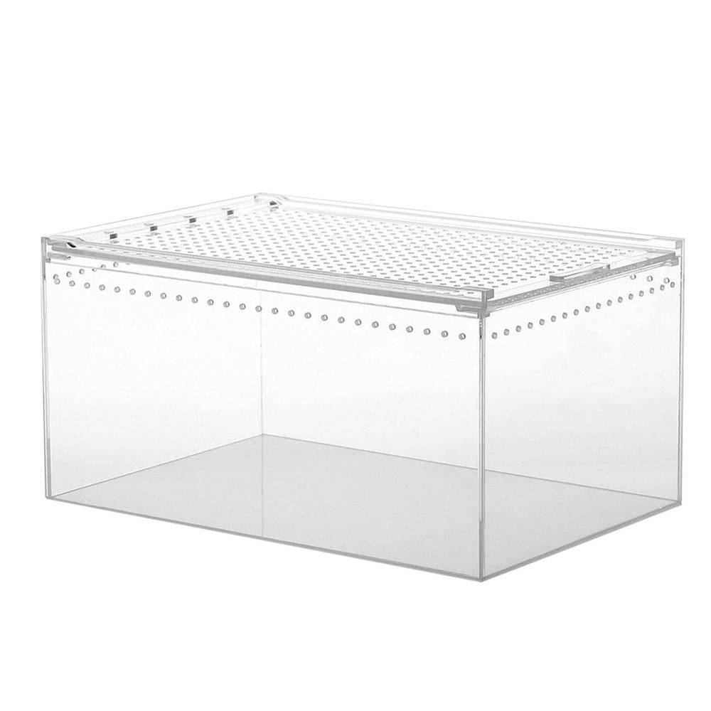 Tohuu Acrylic Terrarium Acrylic Reptile Feeding Box Snake Breeding