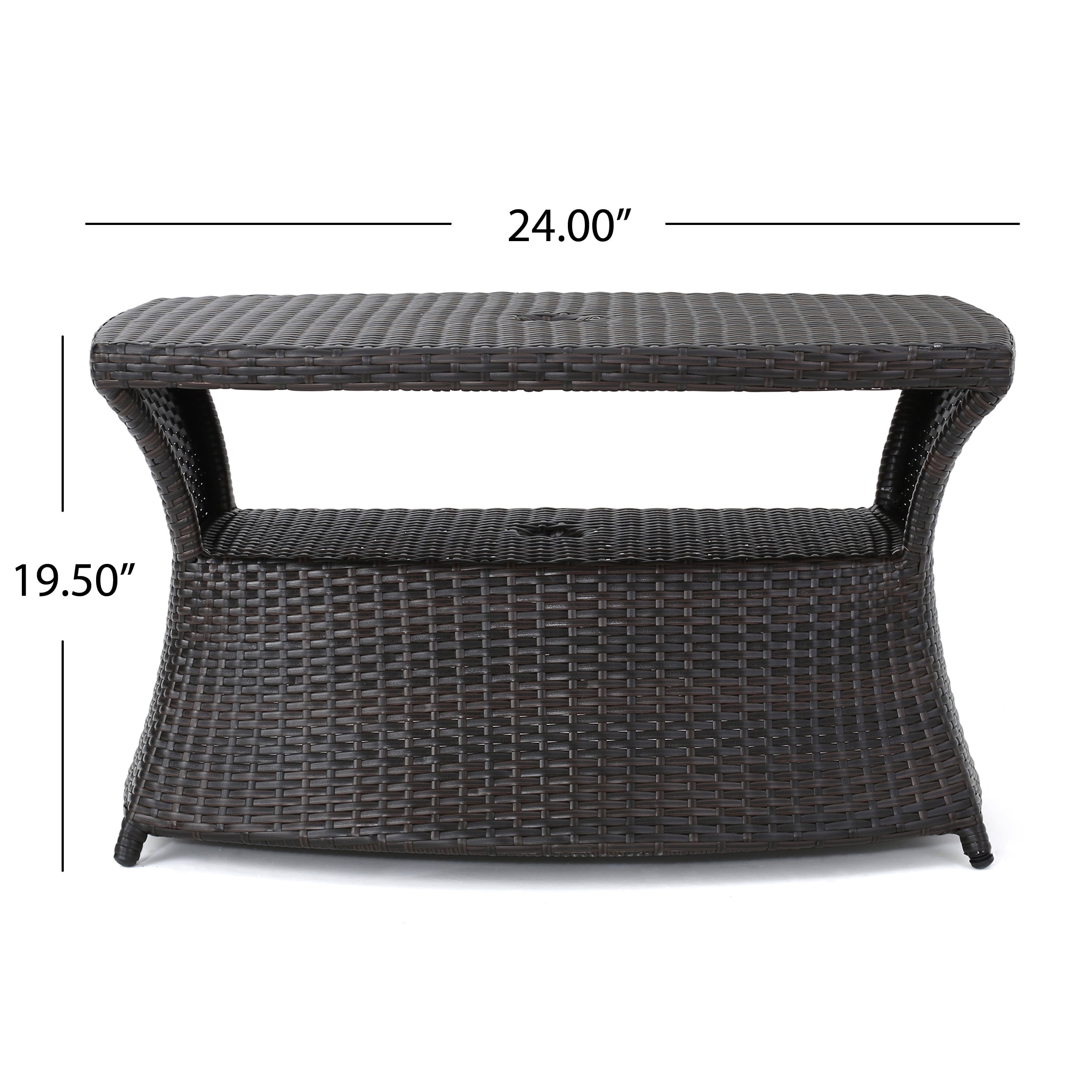 Banta Outdoor Wicker Side Table Multibrown Com