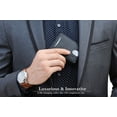 thumbnail image 4 of Serman Brands RFID Blocking Slim Wallet | Bifold Genuine Leather Thin Minimalist Front Pocket Wallets | Credit Card Holder | For Men with Money Clip | Charcoal Black, 4 of 7