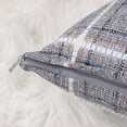 thumbnail image 6 of PiccoCasa Cotton Linen Throw Pillowcase 18"x18" Plaid Sofa Cushion Cover, Grey , Yellow, 6 of 6