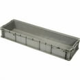 thumbnail image 2 of LewisBins Durable Flexible Office Polyethylene StakPak Long Box, Gray, 2 of 7