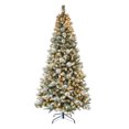 thumbnail image 1 of Holiday Time 7.5' Pre-lit Flocked Glacier Spruce Christmas Tree, Green, 1 of 6