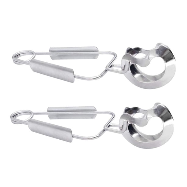 Pinzas de cocina, 2 piezas, pinzas de caracol de acero inoxidable, pinzas para servir, pinzas de cocina, pinzas de cocina para mariscos, suministros de utensilios de cocina (plateado)
