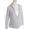 Maternity Long-Sleeve Mock-Layer Pullover Hoodie