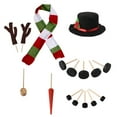 thumbnail image 1 of Inteprter Kit de decoración de muñeco de nieve de Navidad bufanda botón de conjunto de disfraces familia niños juguetes hogar invierno Navidad Kits de decoración para fiestas Tipo4 Inteprter HA046541-04, 1 of 6