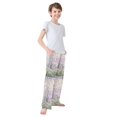 thumbnail image 3 of FORMRS Boys Pajama Pants with Pockets Size 11-12Y Kids Lounge Sleep Bottoms, Purple Deer, 3 of 8
