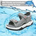 thumbnail image 3 of Cyiecw Kids Sports Sandals Boys Adjustable Straps Beach Sandals Summer Outdoor Open Toe Water Sandals, 3 of 7