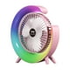 thumbnail image 1 of Mini ventilador de refrigeración con 5 modos de luz, inclinación ajustable de 180 degree, viento fuerte, 3 velocidades rosa, 1 of 9