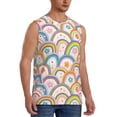 thumbnail image 2 of Fotbe Rainbow Flowers Men's Camiseta sin Mangas Estampada para Hombres, Playera Casual para Gimnasio, Entrenamiento, Playa-X-Large, 2 of 7