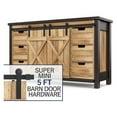 thumbnail image 2 of I Shape Hanger Super Mini Barn Door Hardware Kit, Double Door Sliding Smoothly And Quietly Used For Small Cabinet Barn Door ,Long Lasting, 2 of 5