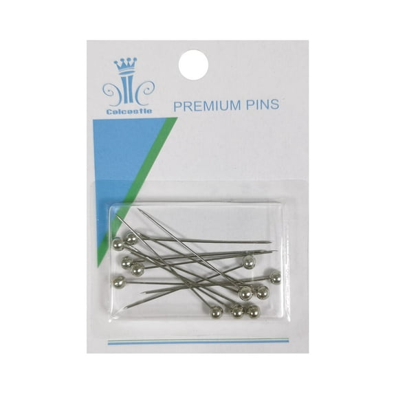 2" Corsage and Bouquet Pins 12pc (Round, Silver)