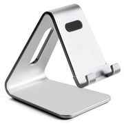 Silver Solid Portable Aluminum Desktop Stand Smart Phone Holder for Desk Bed Stand Table t Stands for Table t