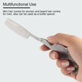thumbnail image 1 of Rust Resistant Stainless Steel Beard Comb, Portable Folding Mustache Tool Bottle Opener, Smooth and Round Comb Teeth Do Not Hurt Hair and Scalp, Can Be  to Open Beer Bottle, 1 of 7