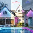 thumbnail image 6 of GUPUP 100ft Permanent Outdoor Lights, RGB Smart Eaves String Lights with 50 LEDs, App & Remote Control, IP65 Waterproof for Christmas, House Roof and Year-Round Garden Decoration, 6 of 7