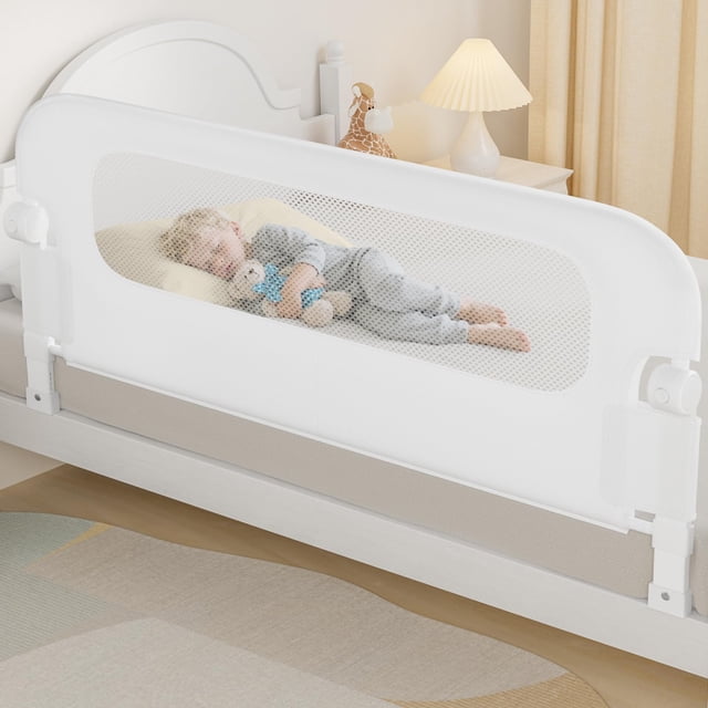 Baranda de seguridad abatible de 150 cm para cama de bebé NUTIKAS