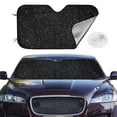 thumbnail image 2 of Kdxio Black Glitter Print Windshield Sun Shade,UV Rays and Sun Heat Protection,Sunshade for Car Windshield,Car Shade Front Windshield - Small, 2 of 6