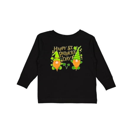 

Inktastic Happy St. Patricks Day- Gnomes and Clovers Gift Toddler Boy or Toddler Girl Long Sleeve T-Shirt