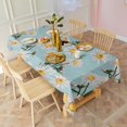 thumbnail image 3 of Lightblue Daisy Flower Yellow Centers Pattern Rectangle Tablecloth 60"x120",Waterproof Polyester Rectangle Table Cloth, Wipeable Spillproof Polyester Tablecloth for Dining, Camping, Indoor and Outdoor, 3 of 6