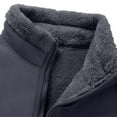 thumbnail image 6 of Txeol Dark Gray Big and Tall Fleece Jackets for Men Zip Up Sherpa Lined Warm Coats Winter Long Sleeve Thicken Outdoor Jacket with Pockets,XXXXL, 6 of 7
