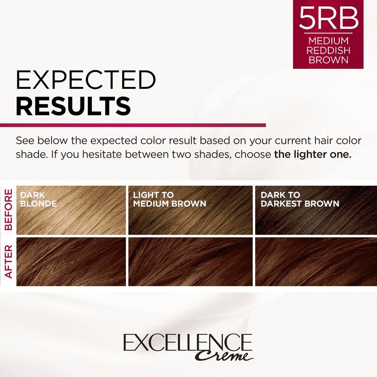 fisk Zealot forvisning L'Oreal Paris Excellence Creme Permanent Hair Color, 5RB Medium Reddish  Brown - Walmart.com