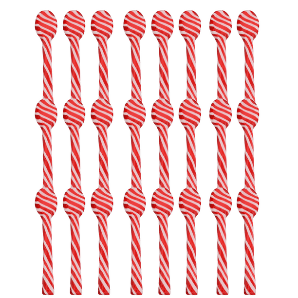 Candy Cane Spoon Edible Hard Candy Spoons Peppermint Flavor for Hot