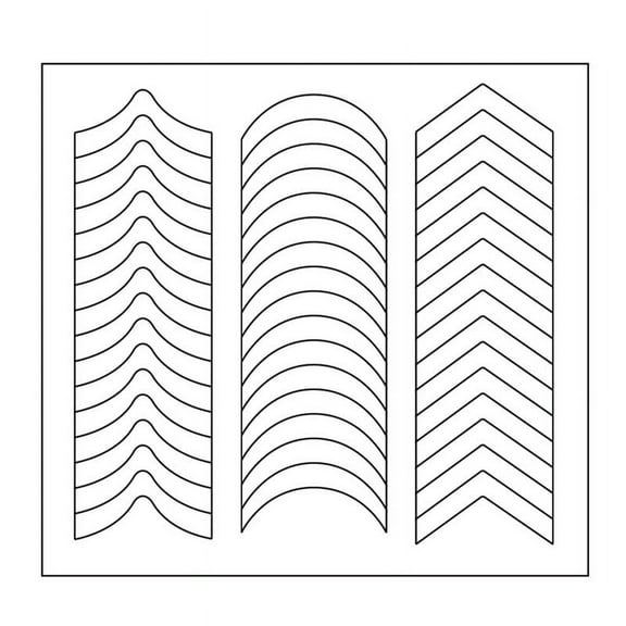 ZPAQI 24-Design French Manicure Strips Nail Art Stickers,Self-Adhesive Nail Tips Guide